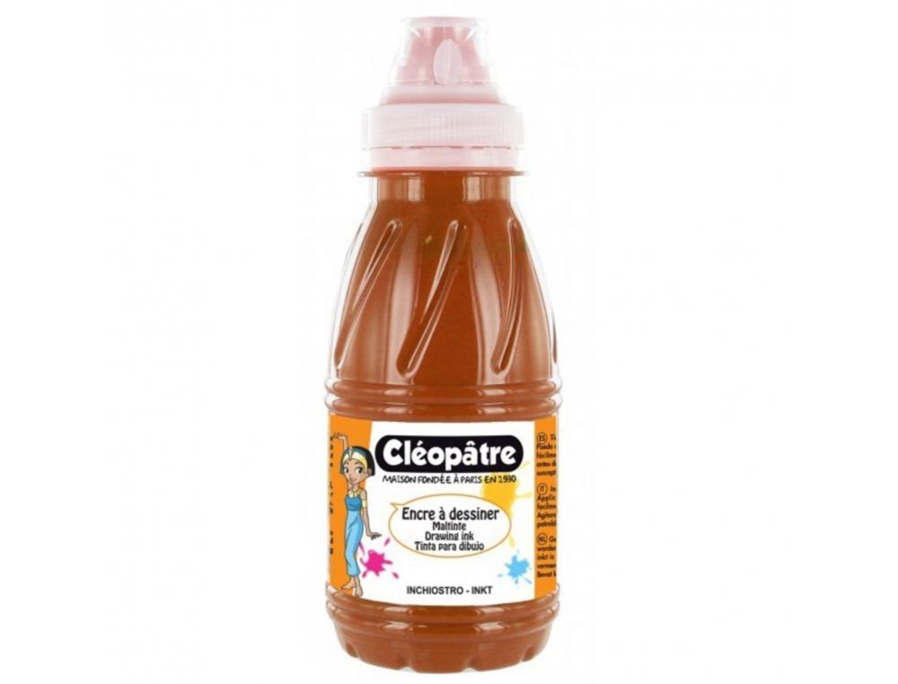 ENCRE A DESSINER CLEOPATRE MULTISUPPORTS DILUABLE A L    EAU FLACON DE 500 ML COLORIS  SIENNE