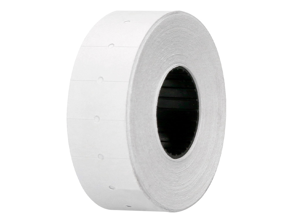 ÉTIQUETTE ADHÉSIVE Q-CONNECT POUR ÉTIQUETEUSE 1 LIGNE 8 CHIFFRES FORMAT 21X12MM COLORIS BLANC ROULEAU 1000 UNITÉS