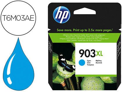 CARTOUCHE HP 903XL JET D'ENCRE T6M03AE COULEUR CYAN 825P