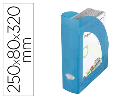PORTE-REVUES Q-CONNECT POLYSTYRENE DOCUMENTS A4      OEILLET PREHENSION            250X80X320MM COLORIS BLEU