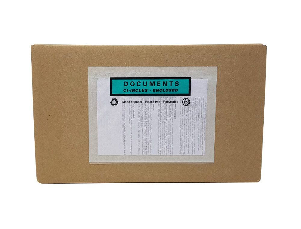POCHETTE ADHESIVE PAPER LIST PORTE-DOCUMENTS CRISTAL C6    P/100