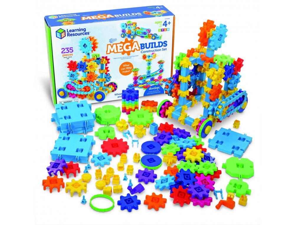 ENGRENAGES MEGA CONSTRUCTION LEARNING RESOURCES INGENIERIE ENGRENAGE ROUES BANDES DE     ROULEMENT 235 PIECES