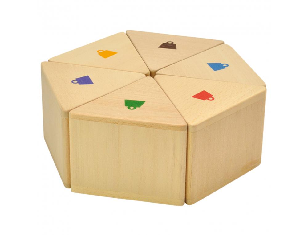 PEDAGOGIE MONTESSORI EDUPLAY PRISMES POIDS 12 PRISMES 6    POIDS DIFFERENTS