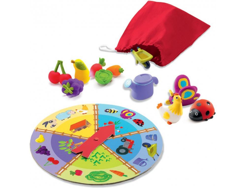 JEUX DE RECONNAISSANCE TACTILE DJECO TACTILO LOTO LA FERME JEU DU TOUCHER 1        ROULETTE AVEC 5 CATEGORIES 15