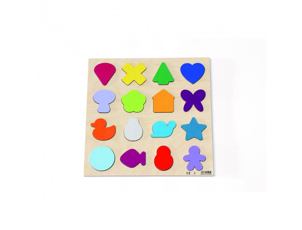JEUX DE RECONNAISSANCE TACTILE ROLF REGARDES ET SENS JEU TACTILE 16 PIECES 1       SUPPORT EN BOIS 1 SAC EN
