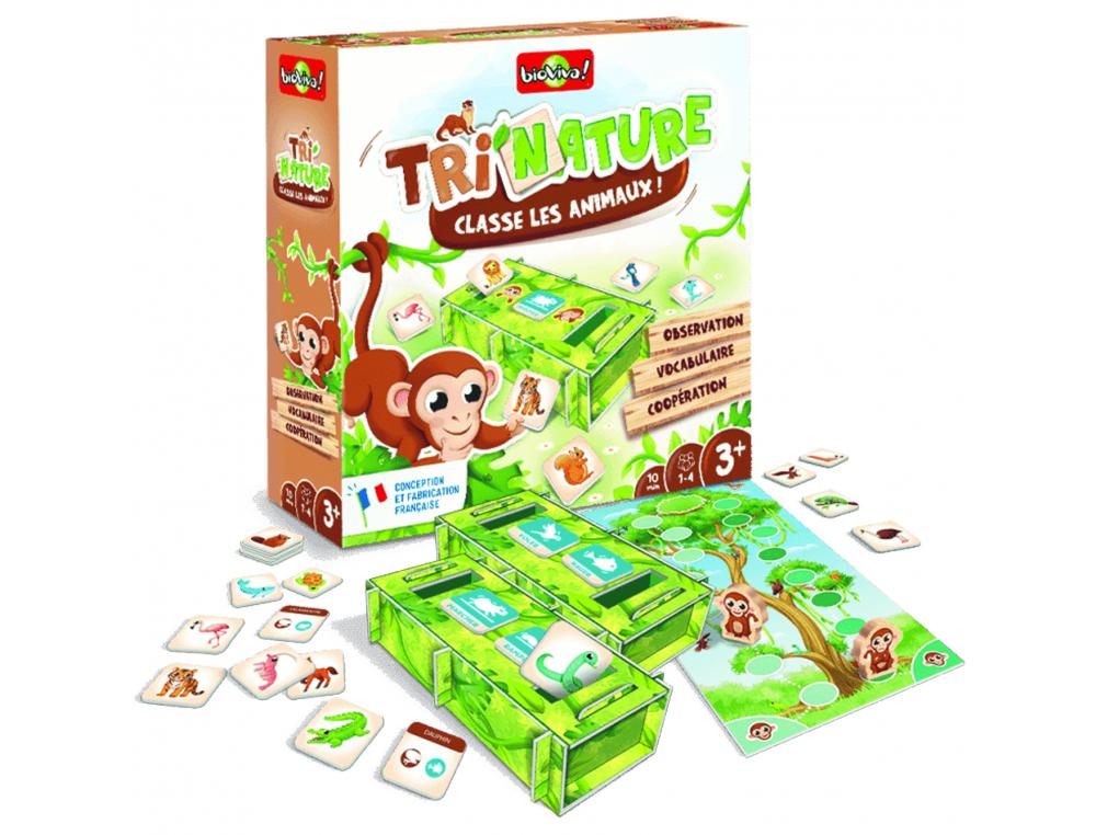 SENSIBILISATION A L ECOLOGIE BIOVIVA TRI NATURE 2 BOITES   DE TRI 10 CARTES 40 TUILES 2  PIONS ETC
