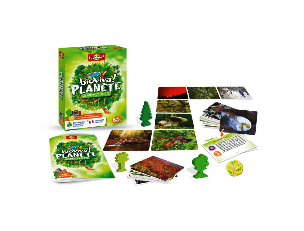 SENSIBILISATION A L ECOLOGIE BIOVIVA BIOVIVA PLANETE       JUNGLES ET FORETS 72 CARTES 1 DE 3 TOTEMS ARBRE EN BOIS 1