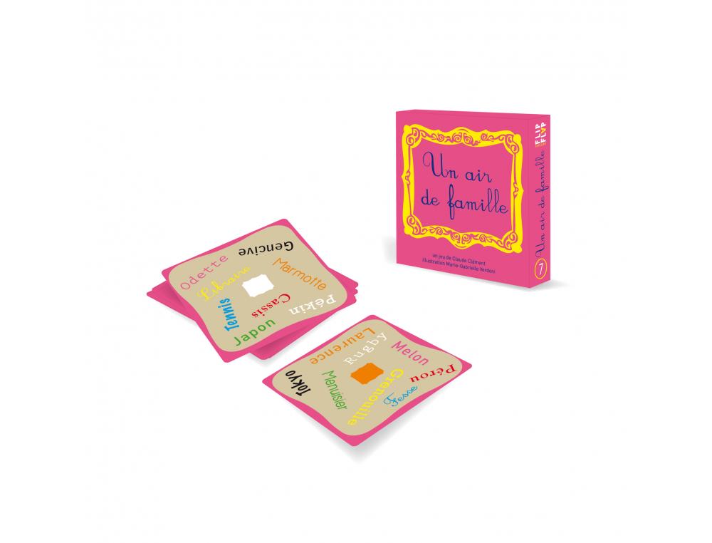 FRANCAIS FLIP FLAP EDITIONS UN AIRE DE FAMILLE JEU DE     CATEGORISATION ET DE RAPIDITE 50 CARTES 2 A 8 JOUEURS