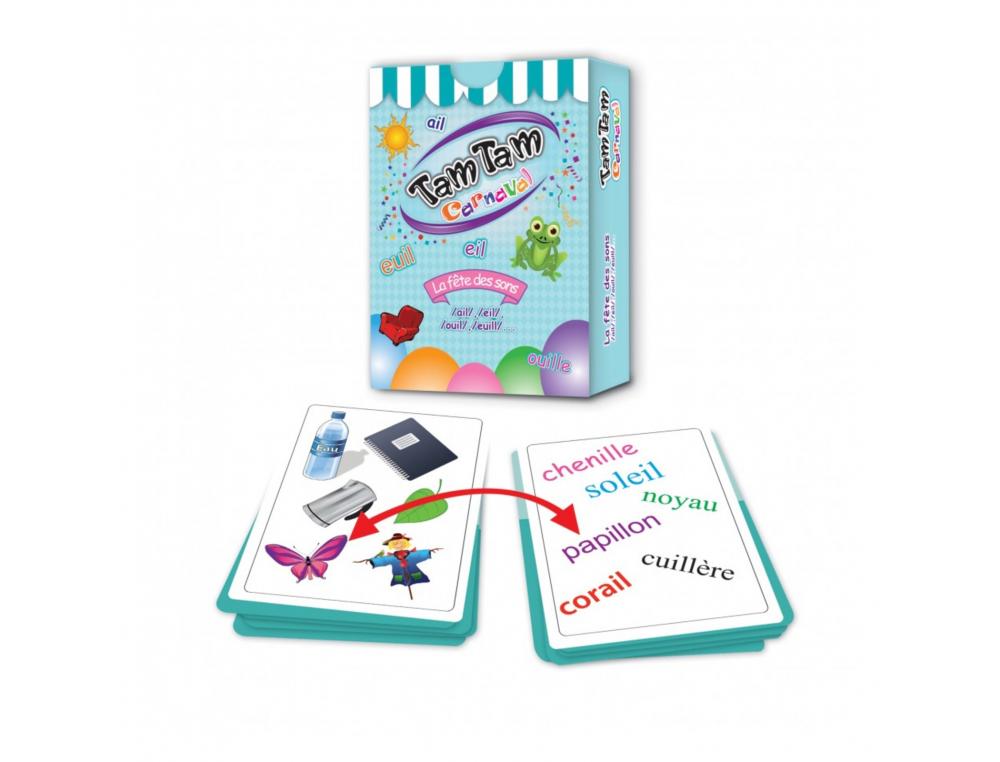 APPRENDRE A LIRE ET A ECRIRE AB LUDIS TAM TAM CARNAVAL JEU DE LECTURE SONS 62 CARTES 1   LEXIQUE COMPLET