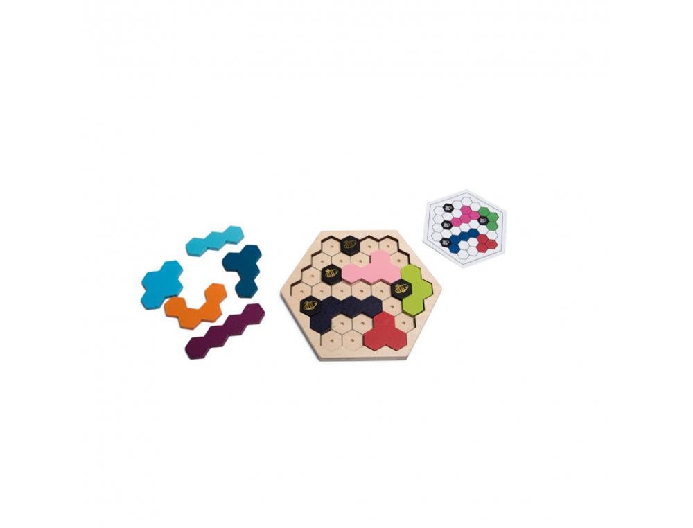 LOGIQUE REFLEXION BS TOYS PUZZLE BEEZZZ 9 PIECES 1      SUPPORT ET 30 CARTES MODELE