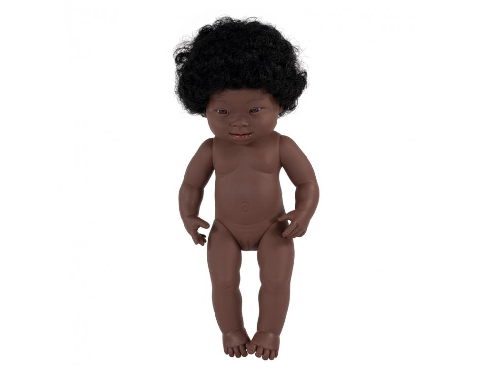 POUP E INCLUSION SYNDROME DE DOWN 38 CM FILLE AFRICAINE