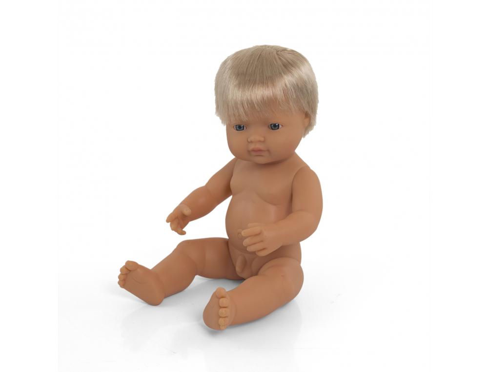 POUP E 38 CM SOUPLE ET ARTICULEE AVEC CHEVEUX GARON EUROP EN