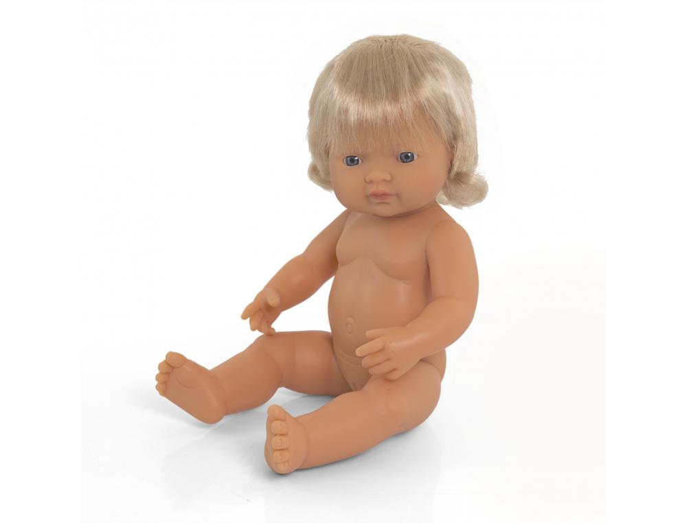 POUP E 38 CM SOUPLE ET ARTICULEE AVEC CHEVEUX FILLE  EUROP ENNE