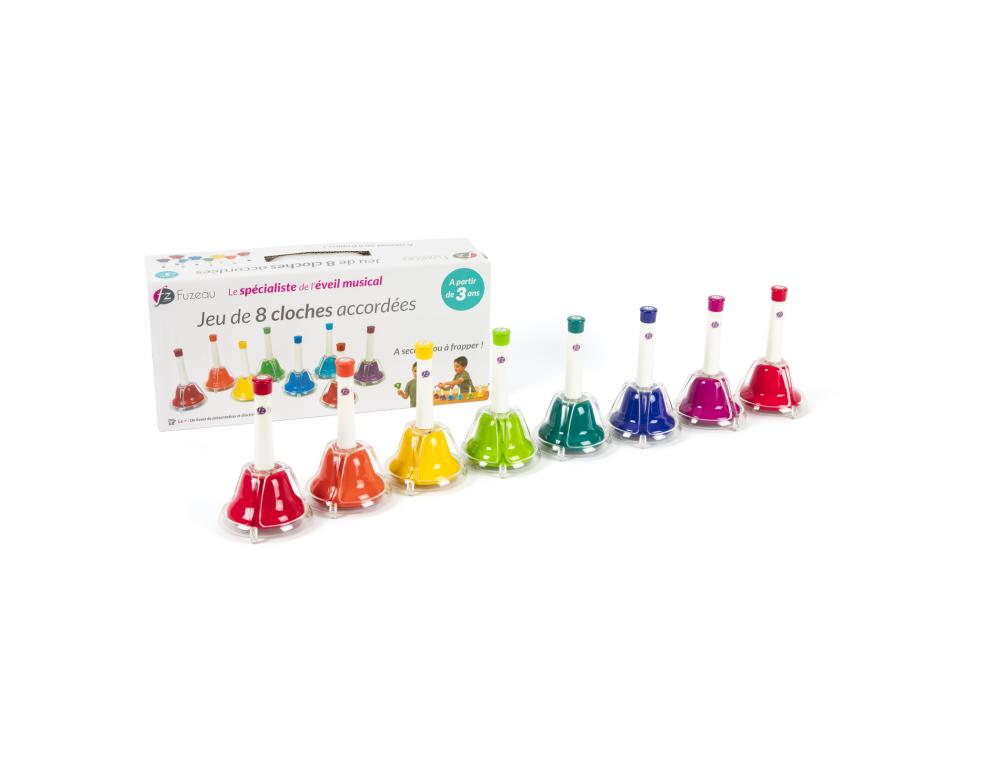 JEU DIATONIQUE FUZEAU 8 CLOCHES ACCORDEES DE DO5 A    DO6