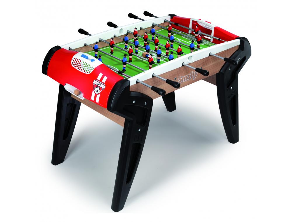 BABYFOOT N 1 SMOBY TOYS POIGNEES ERGONOMIQUES PIEDS   SOUFFLES LANCEUR BALLES       COMPTEUR DE POINTS INCLUT 2