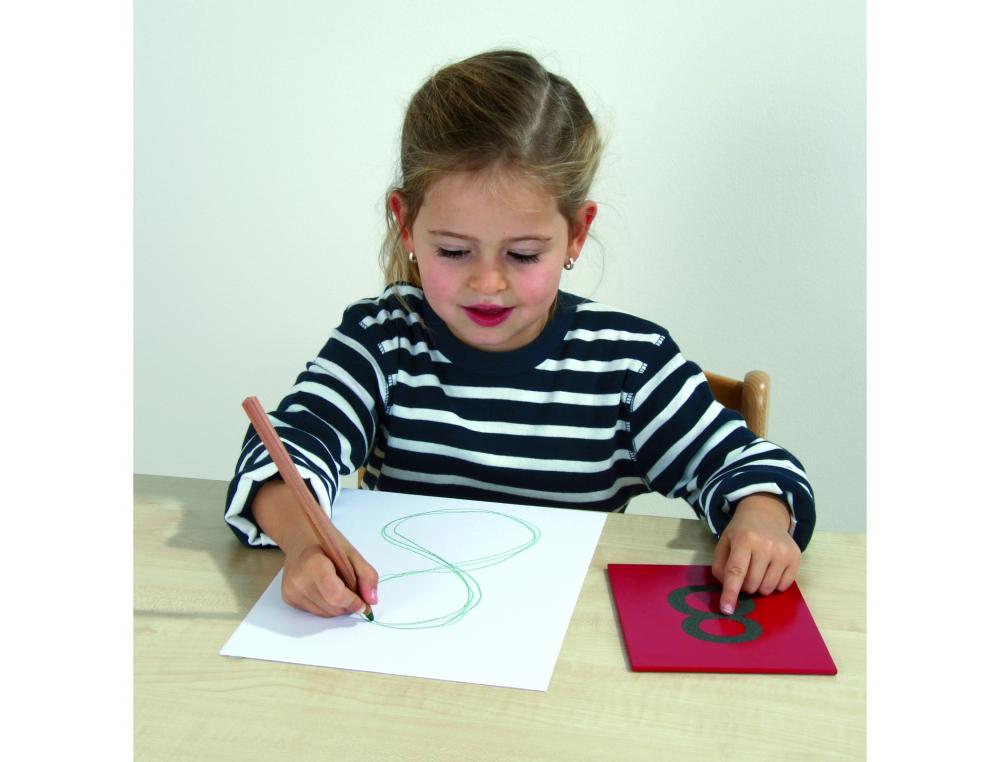 APPROCHE DU NOMBRE VINCO EDUCATIONAL KIT TACTILE       NOMBRES EN RELIEF 10 CHIFFRES GEANTS SUR PLAQUE EN BOIS