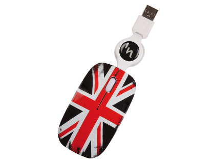 SOURIS T'NB FILAIRE OPTIQUE GUPPY VIP ROYAUME-UNI 1000DPI COMPATIBLE PC/MAC TUG'N BLOCK AJUSTABLE 80CM
