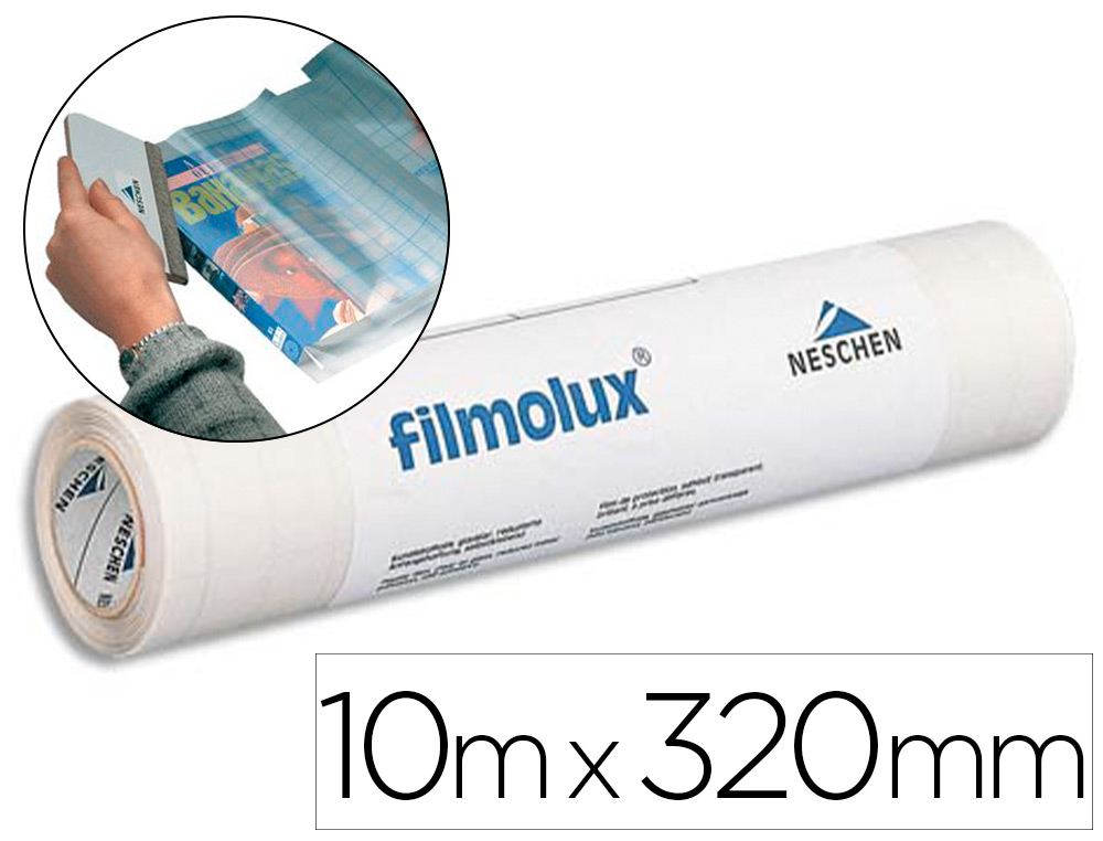 FILM PVC ADHESIF TRANSPARENT POUR LA COUVERTURE DE LIVRE   POSE DEFERE LUX CRISTAL DIM.  10MX320MM SPECIFIQUE