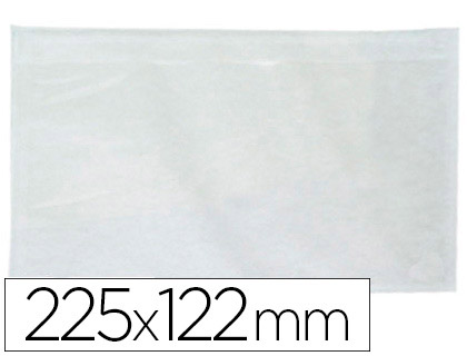 POCHETTE PORTE-DOCUMENTS Q-CONNECT AUTO-ADHESIVE       TRANSPARENTE 225X122MM PAQUET 100 UNITES