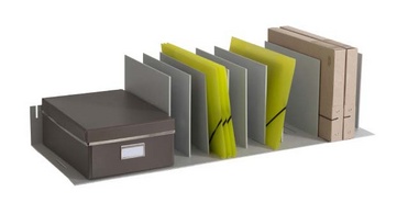 PAPERFLOW Trieur  cases flexibles gris en polystyrne avec 10 sparateurs